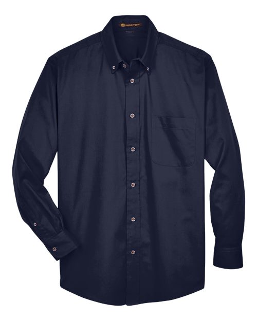 Harriton M500T Men's Tall Easy Blend™ Twill Dress Shirt