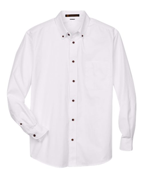 Harriton M500T Men's Tall Easy Blend™ Twill Dress Shirt