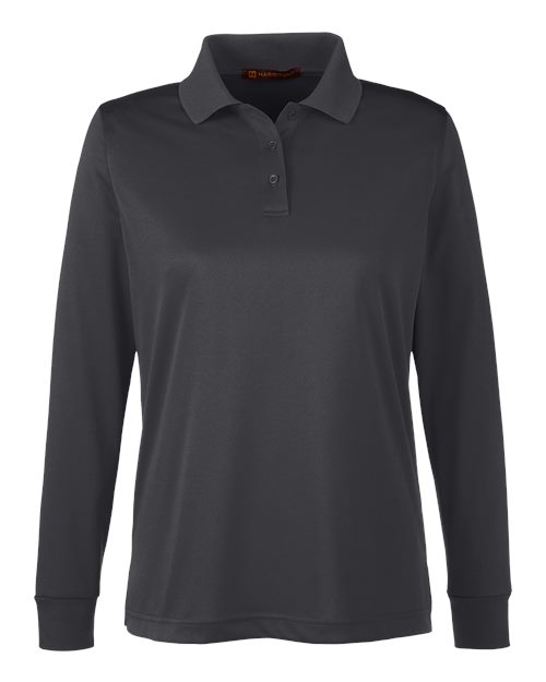 Harriton M348LW Women's Advantage Snag Protection Plus IL Long Sleeve Polo