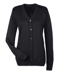 Harriton M425W Women's Pilbloc V-Neck Button Cardigan Sweater