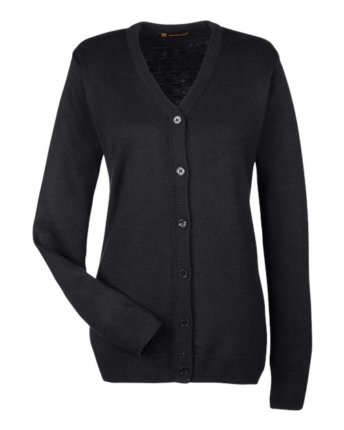 Harriton M425W Women's Pilbloc V-Neck Button Cardigan Sweater
