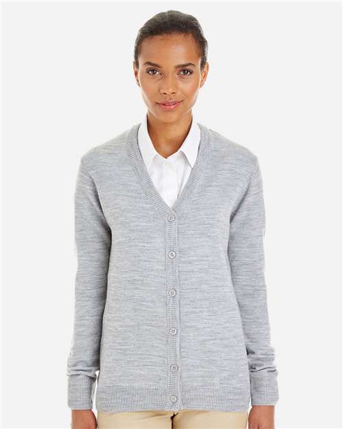Harriton M425W Women's Pilbloc V-Neck Button Cardigan Sweater