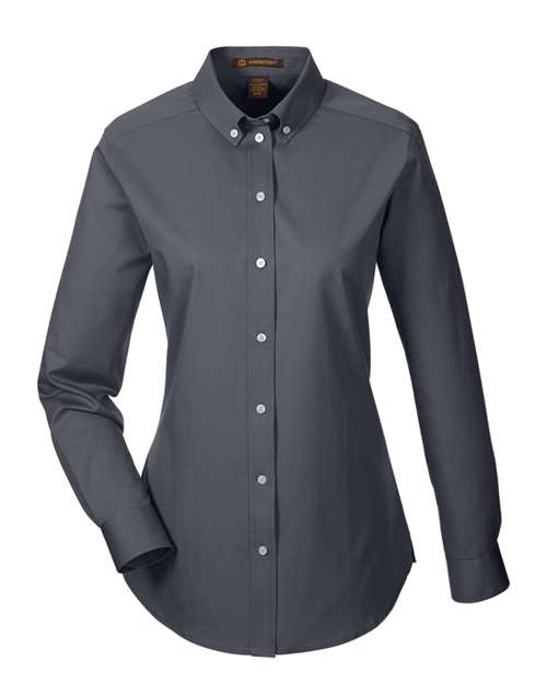 Harriton M581W Women's Foundation Cotton Twill Shirt with Teflon