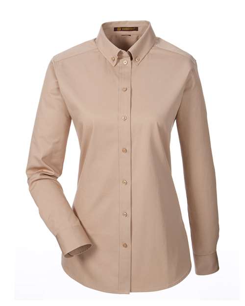 Harriton M581W Women's Foundation Cotton Twill Shirt with Teflon