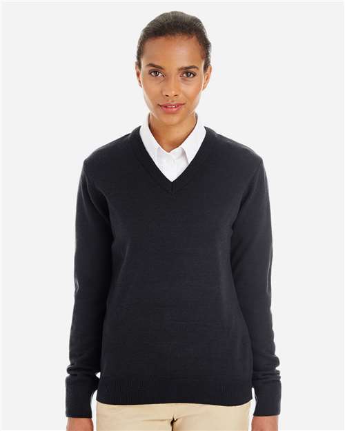 Harriton M420W Women's Pilbloc V-Neck Sweater