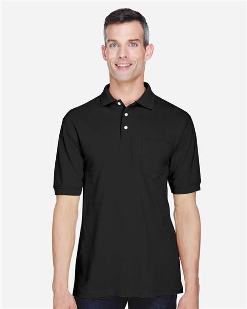 Harriton M265P Men's Easy Blend™ Polo with Pocket