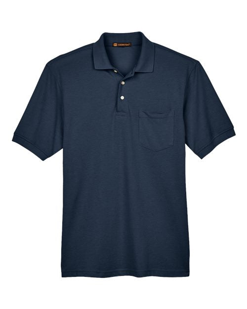 Harriton M265P Men's Easy Blend™ Polo with Pocket