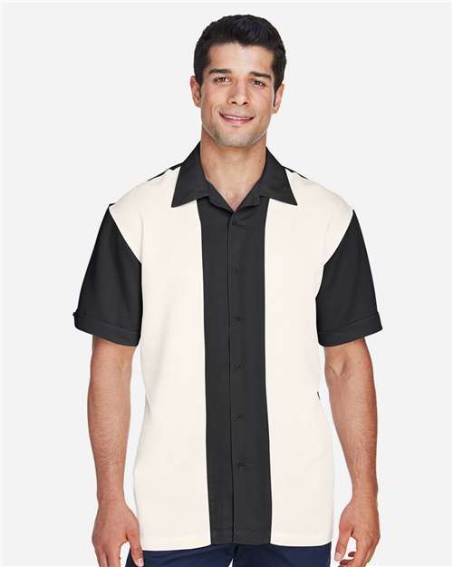 Harriton M575 Men's Two-Tone Camp Shirt