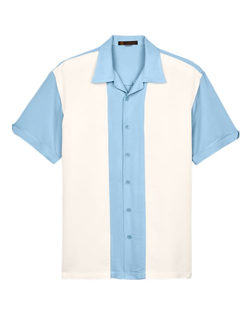 Harriton M575 Men's Two-Tone Camp Shirt