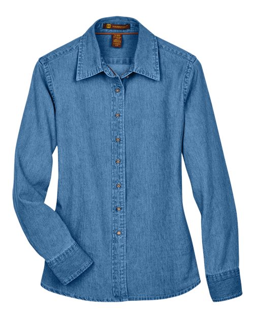 Harriton M550W Women's Denim Shirt