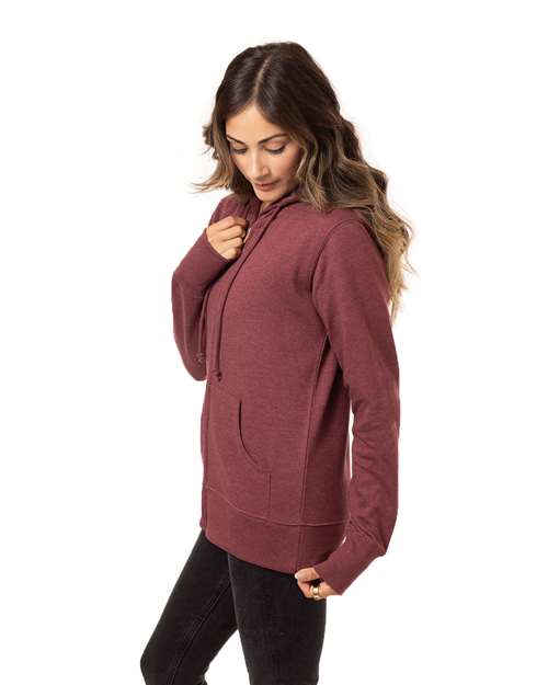 econscious EC4580 Women's Heathered Full-Zip Hooded Sweatshirt
