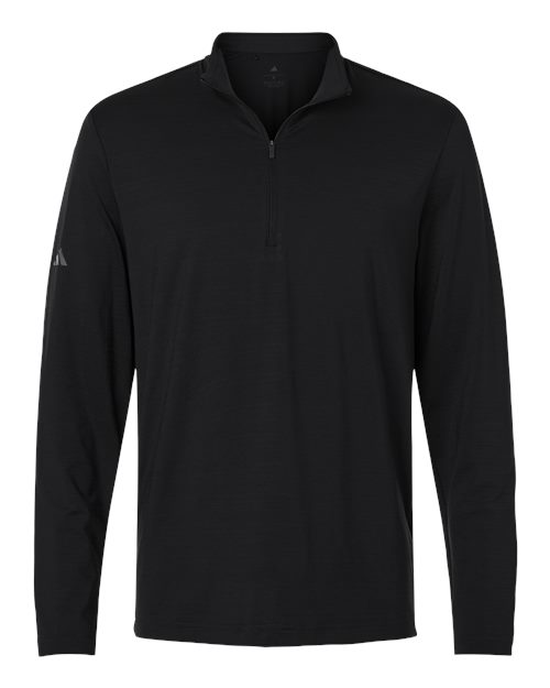 Adidas A708 Men's Textured Stripe Quarter-Zip Pullover