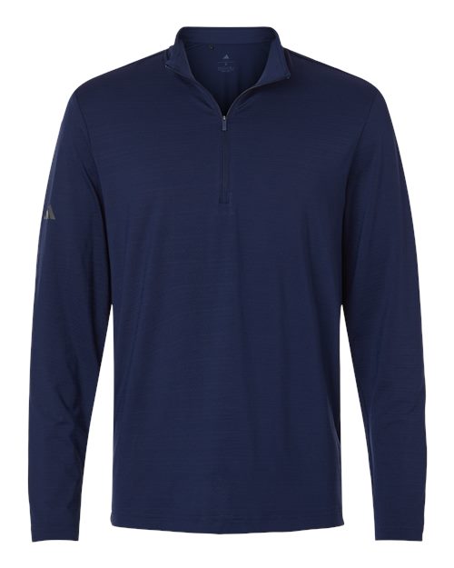 Adidas A708 Men's Textured Stripe Quarter-Zip Pullover