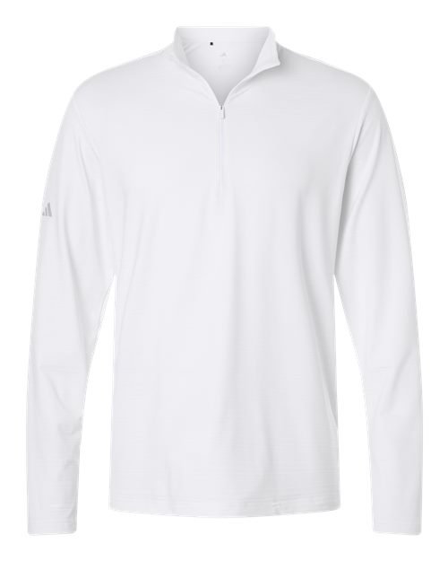 Adidas A708 Men's Textured Stripe Quarter-Zip Pullover