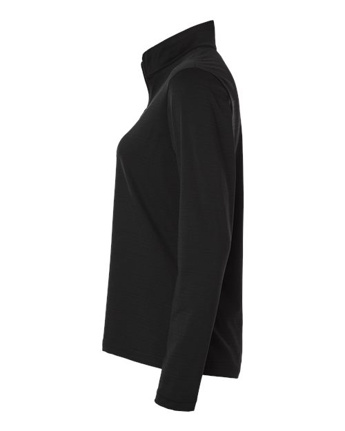 Adidas A709 Women's Textured Stripe Quarter-Zip Pullover