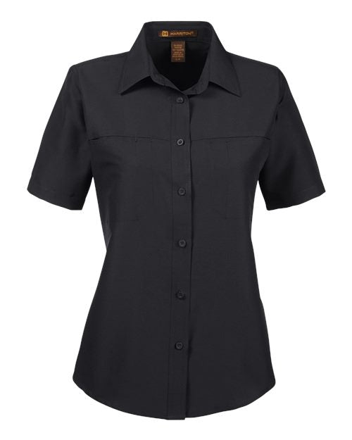 Harriton M580W Women's Key West Short Sleeve Performance Staff Shirt