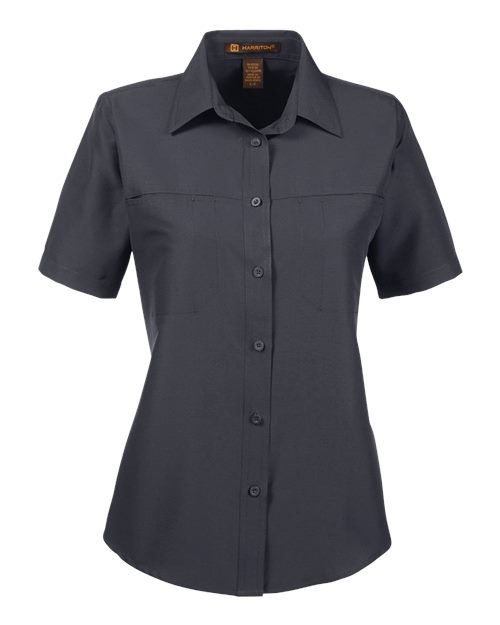 Harriton M580W Women's Key West Short Sleeve Performance Staff Shirt