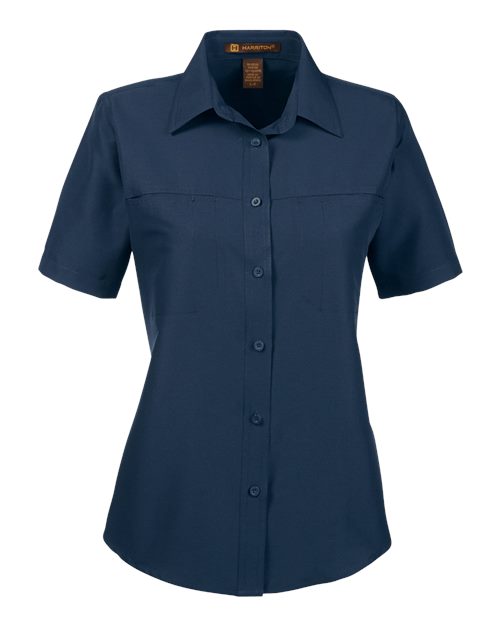 Harriton M580W Women's Key West Short Sleeve Performance Staff Shirt