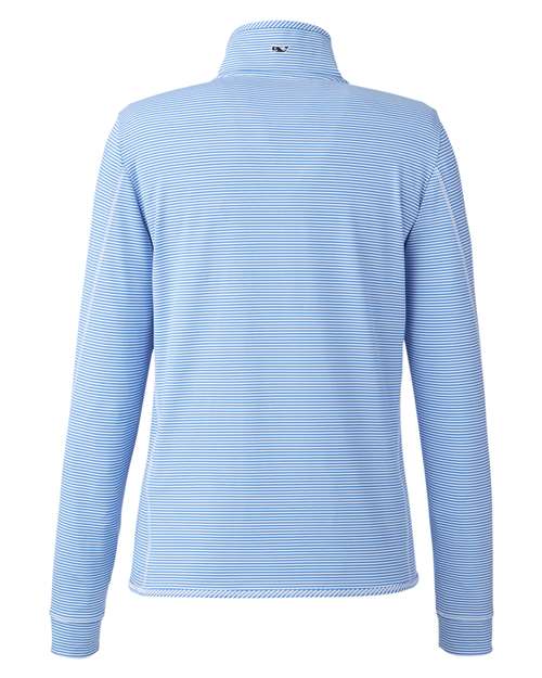 vineyard vines K002521 Women's Microstripe Sankaty Half-Zip Pullover