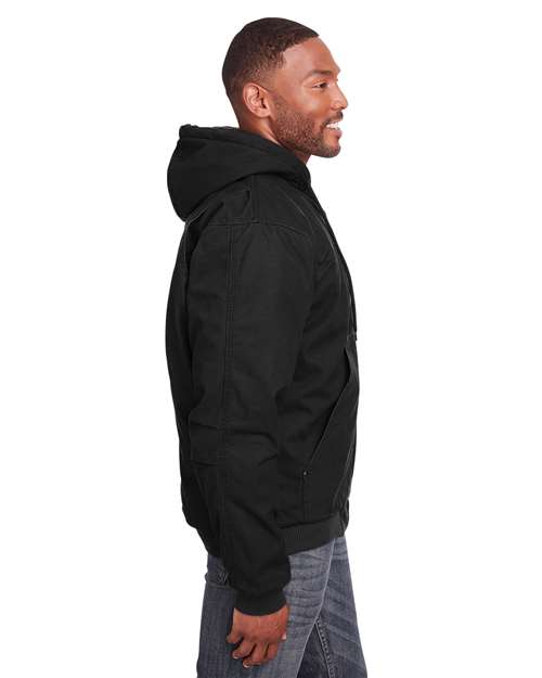 Berne Apparel HJ375T Men's Tall Heartland Washed Cotton Duck Hooded Jacket