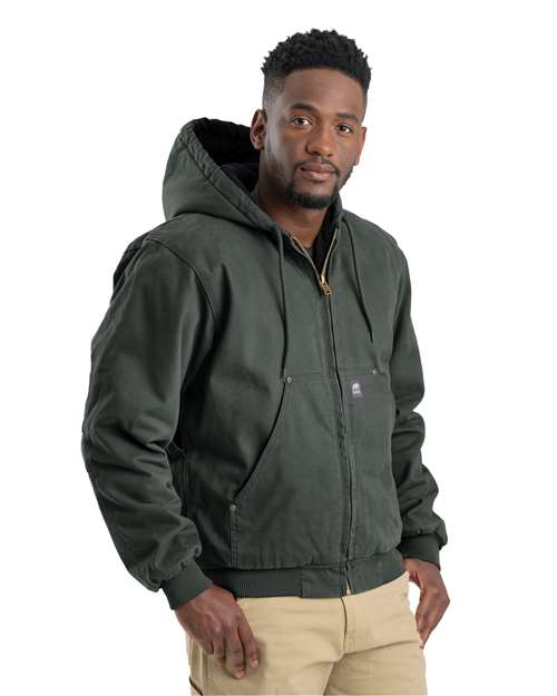 Berne Apparel HJ375T Men's Tall Heartland Washed Cotton Duck Hooded Jacket