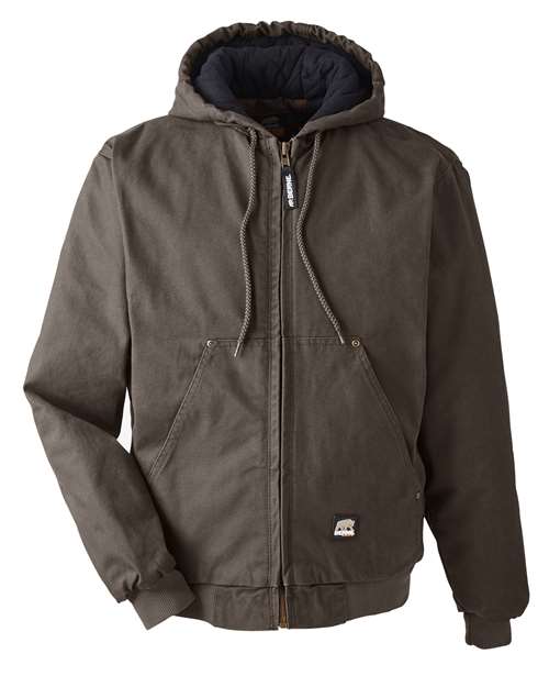 Berne Apparel HJ375T Men's Tall Heartland Washed Cotton Duck Hooded Jacket