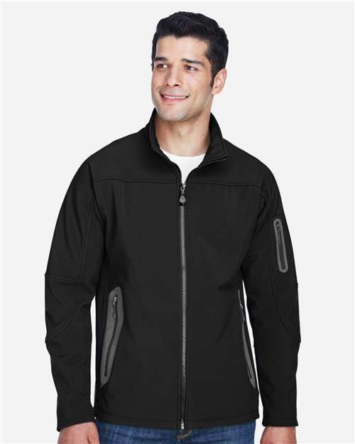 North End 88138 Men's Three Layer Fleece Bonded Shell Technical Jacket