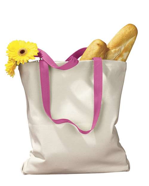 BAGedge BE010 Canvas Tote with Contrast-Color Handles