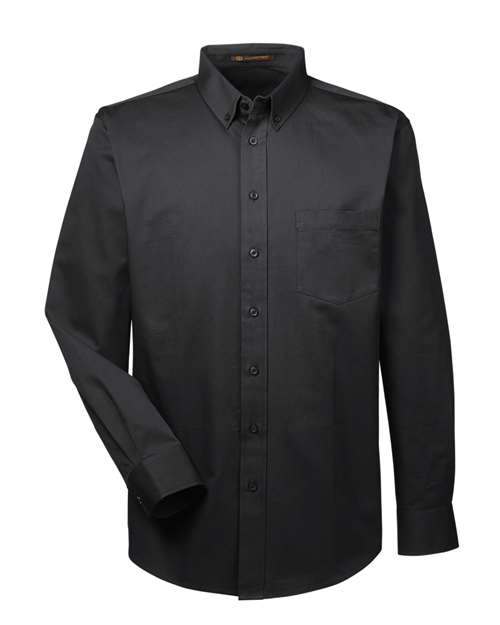 Harriton M581 Men's Foundation Cotton Twill Dress Shirt with Teflon
