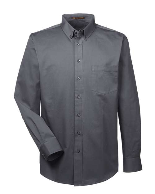 Harriton M581 Men's Foundation Cotton Twill Dress Shirt with Teflon