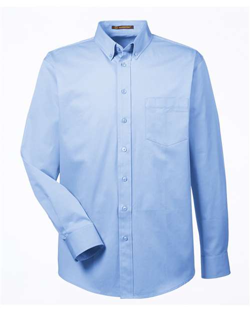 Harriton M581 Men's Foundation Cotton Twill Dress Shirt with Teflon
