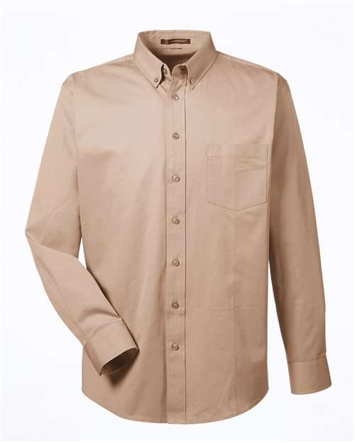 Harriton M581 Men's Foundation Cotton Twill Dress Shirt with Teflon