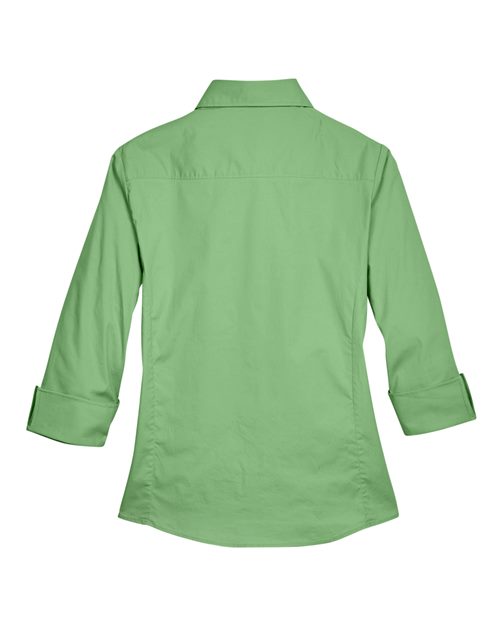 Devon & Jones DP625W Women's Perfect Fit™ Three-Quarter Sleeve Stretch Poplin Dress Shirt