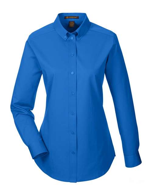 Harriton M581W Women's Foundation Cotton Twill Shirt with Teflon
