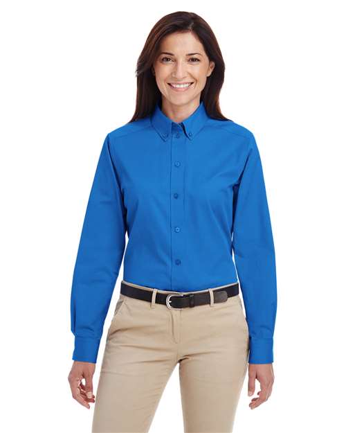 Harriton M581W Women's Foundation Cotton Twill Shirt with Teflon