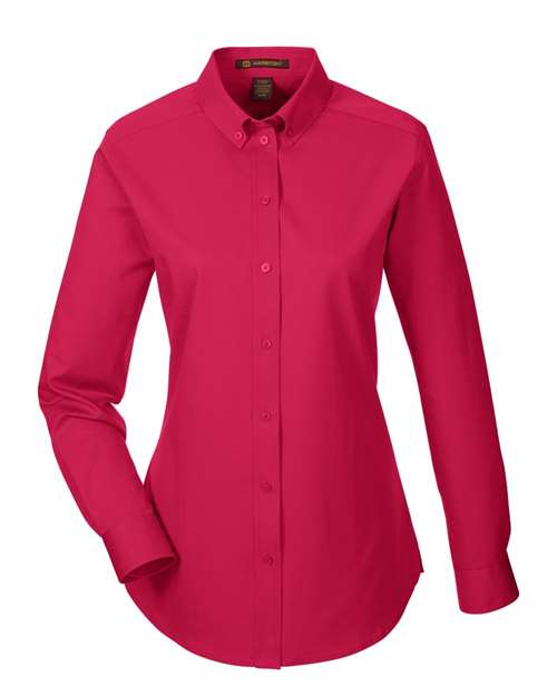 Harriton M581W Women's Foundation Cotton Twill Shirt with Teflon