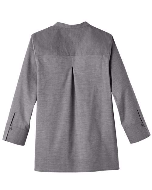 Devon & Jones DG562W Women's Crown Collection® Stretch Pinpoint Chambra Three-Quarter Sleeve Shirt