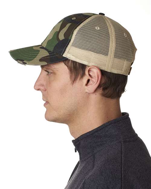Adams Headwear OL102 Ollie Distressed Trucker Cap