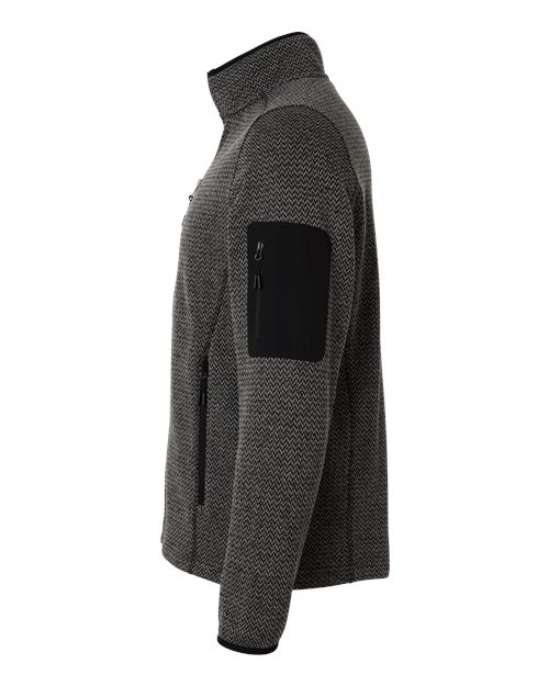 North End NE730 Men's Jasper Jacquard Full-Zip Fleece Jacket