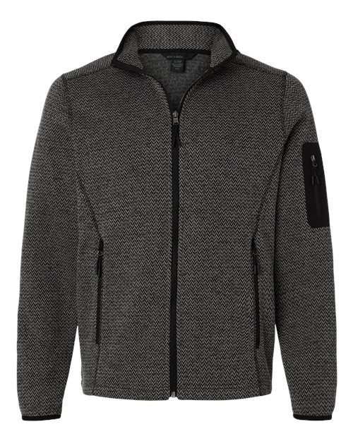North End NE730 Men's Jasper Jacquard Full-Zip Fleece Jacket