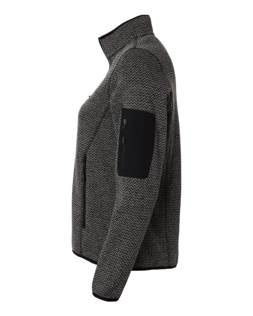 North End NE730W Women's Jasper Jacquard Full-Zip Fleece Jacket