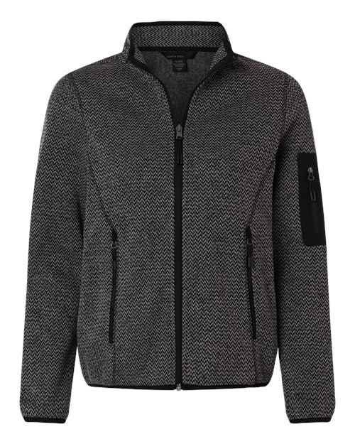 North End NE730W Women's Jasper Jacquard Full-Zip Fleece Jacket