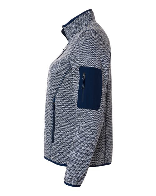 North End NE730W Women's Jasper Jacquard Full-Zip Fleece Jacket
