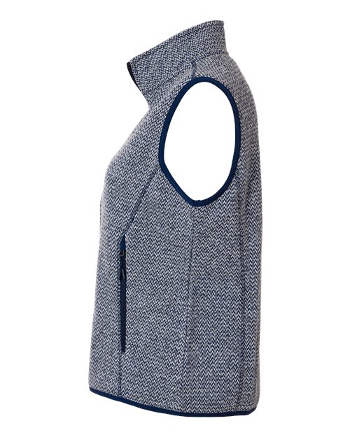 North End NE731W Women's Jasper Jacquard Fleece Vest