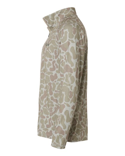 HUK H1200720 Men's Airweight KC Printed Quarter-Zip Pullover