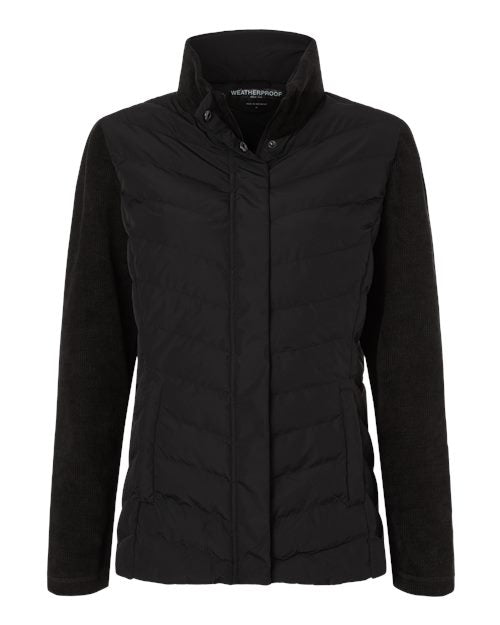 Weatherproof W26719 Women's Mixed Media Chevron Jacket