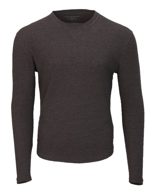 Boxercraft BM3103 Men's Waffle Knit Long Sleeve T-Shirt
