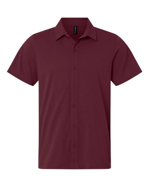 AllPro 41SPSS Men's Pro-Flex Sorona® Button Down Short Sleeve Shirt