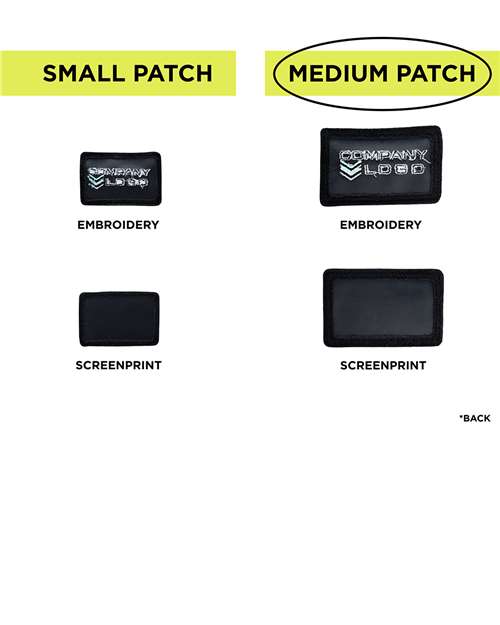 MERET MPBK10 Medium Blank Black Patch - Qty 10