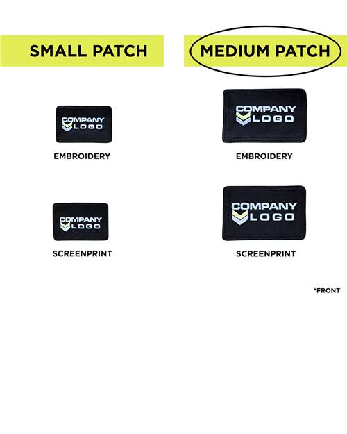 MERET MPBK10 Medium Blank Black Patch - Qty 10